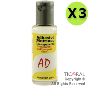 ADHESIVO AD 03 MULTIUSO TRANSPARENTE 100ML X 3 UNIDADES